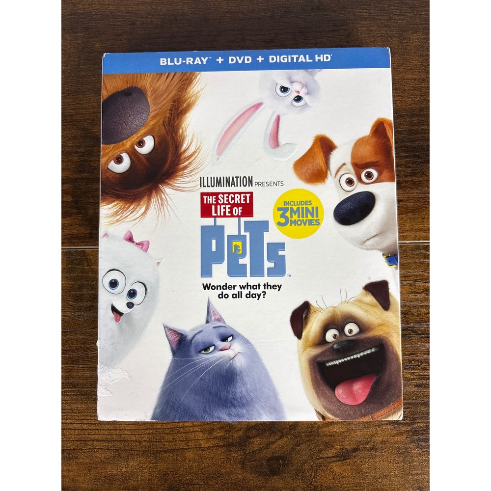 The Secret Life of Pets Blu-ray DVD Digital HD Illumination 3 Mini Movies‎ 2016